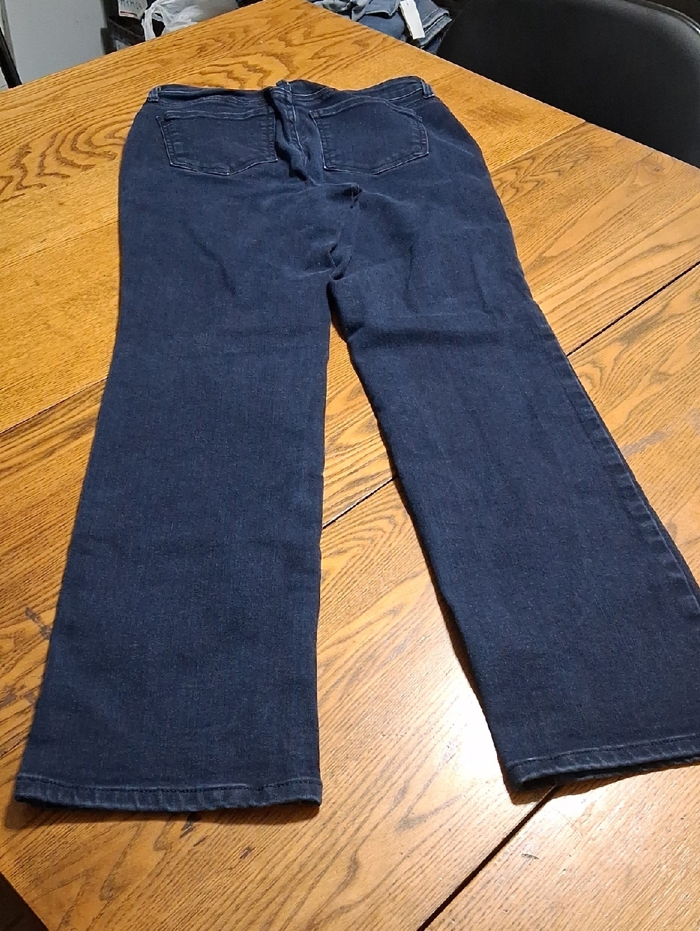 NYDJ Jeans 2 Womens BLUE Dark Wash MARILYN STRAIGHT Preowned Used Denim Pants - Picture 5 of 5